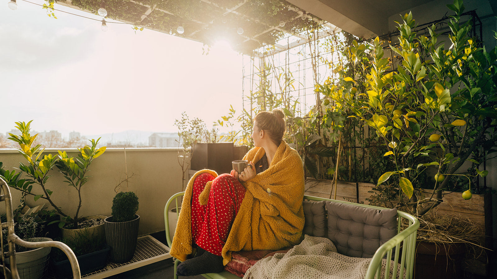 Woman enjoying her daily CBD routine