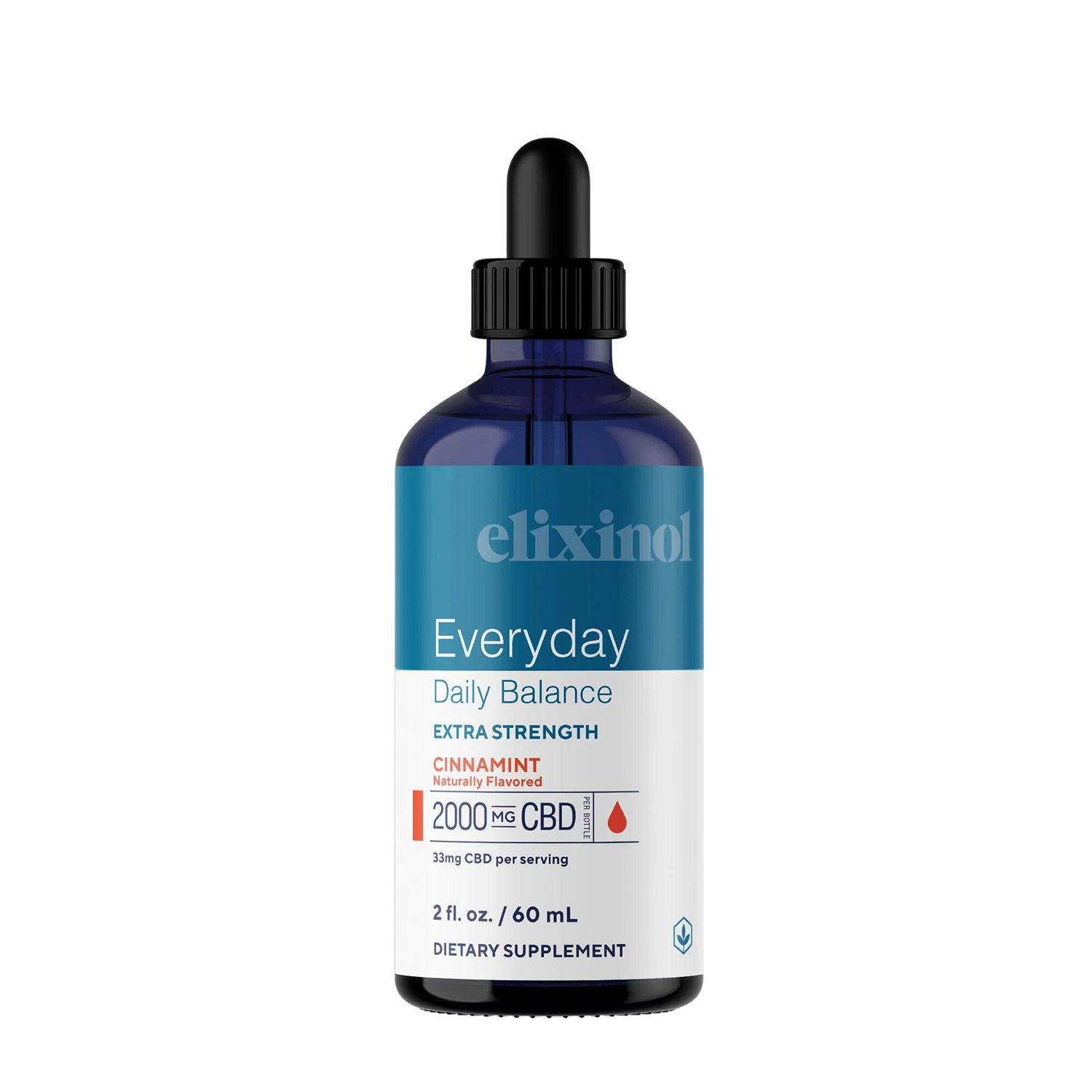 Everyday Daily Balance Extra Strength Tincture Tincture Elixinol Cinnamint 2000mg