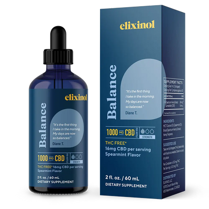 Balance Tincture THC Free 1000mg Spearmint Elixinol