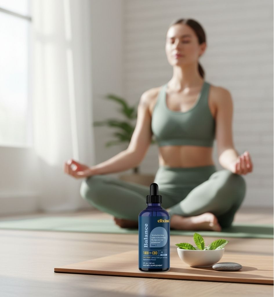 Balance Tincture THC Free 1000mg Spearmint Elixinol