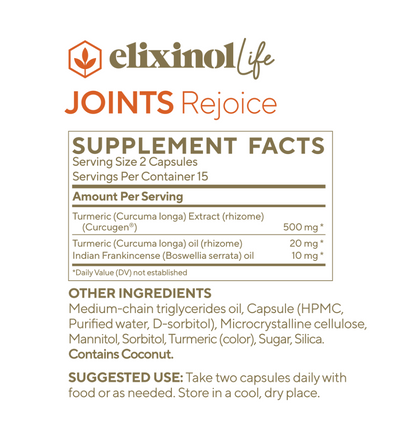 Elixinol Life - Joints Rejoice Capsules Elixinol