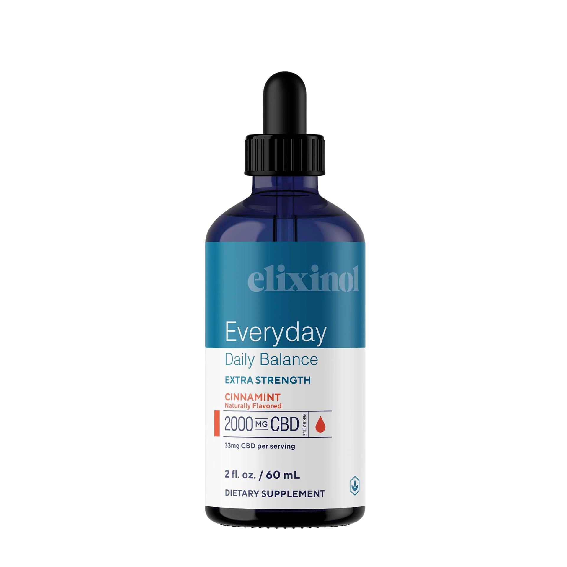 Everyday Daily Balance Extra Strength Tincture Tincture Elixinol Cinnamint 2000mg