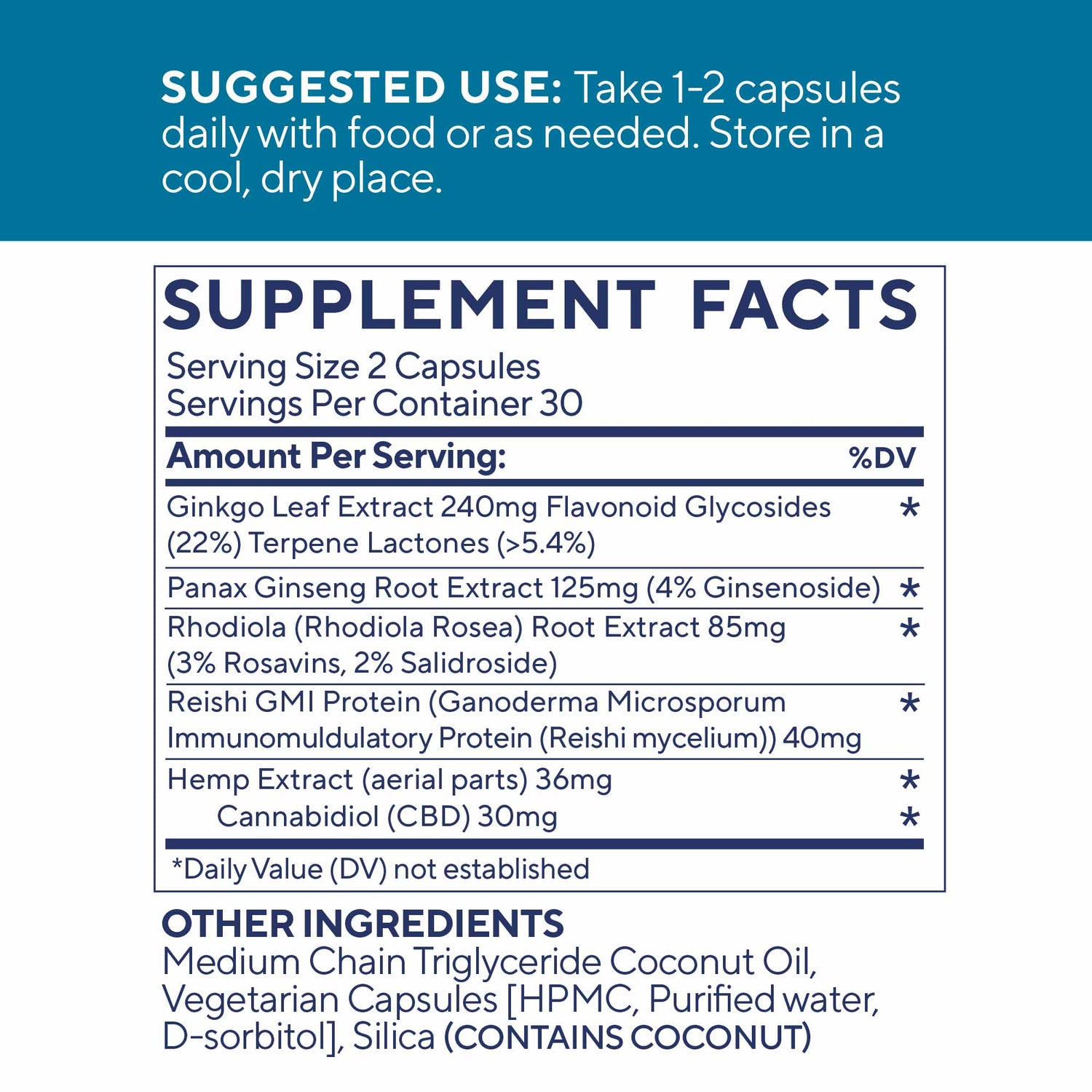 Everyday Adaptogen Complex Capsules Capsules Elixinol