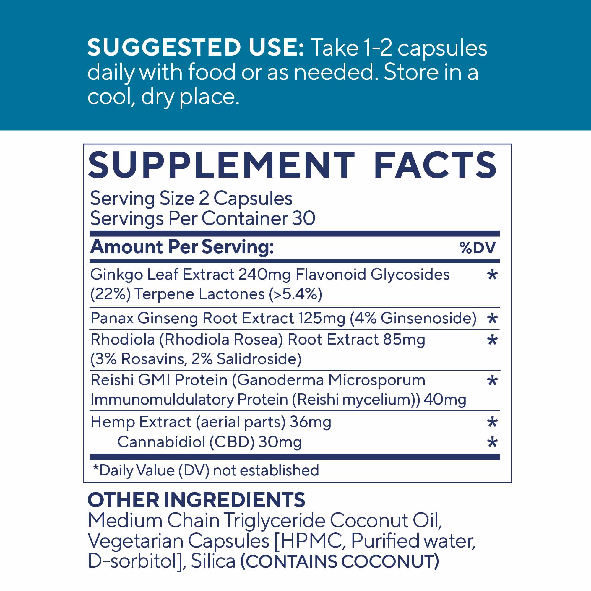 Everyday Adaptogen Complex Capsules Capsules Elixinol