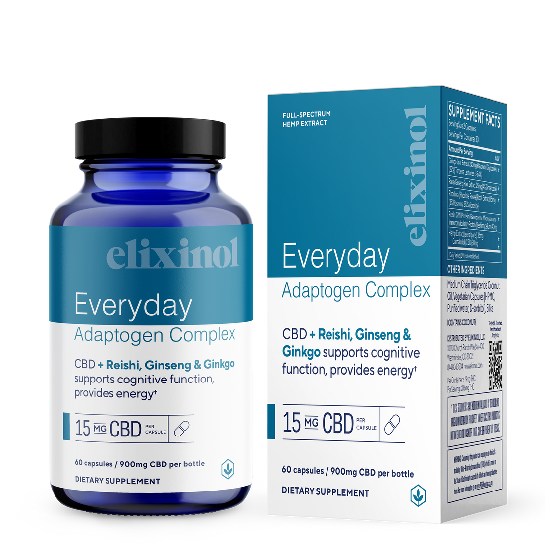 Everyday Adaptogen Complex Capsules Capsules Elixinol