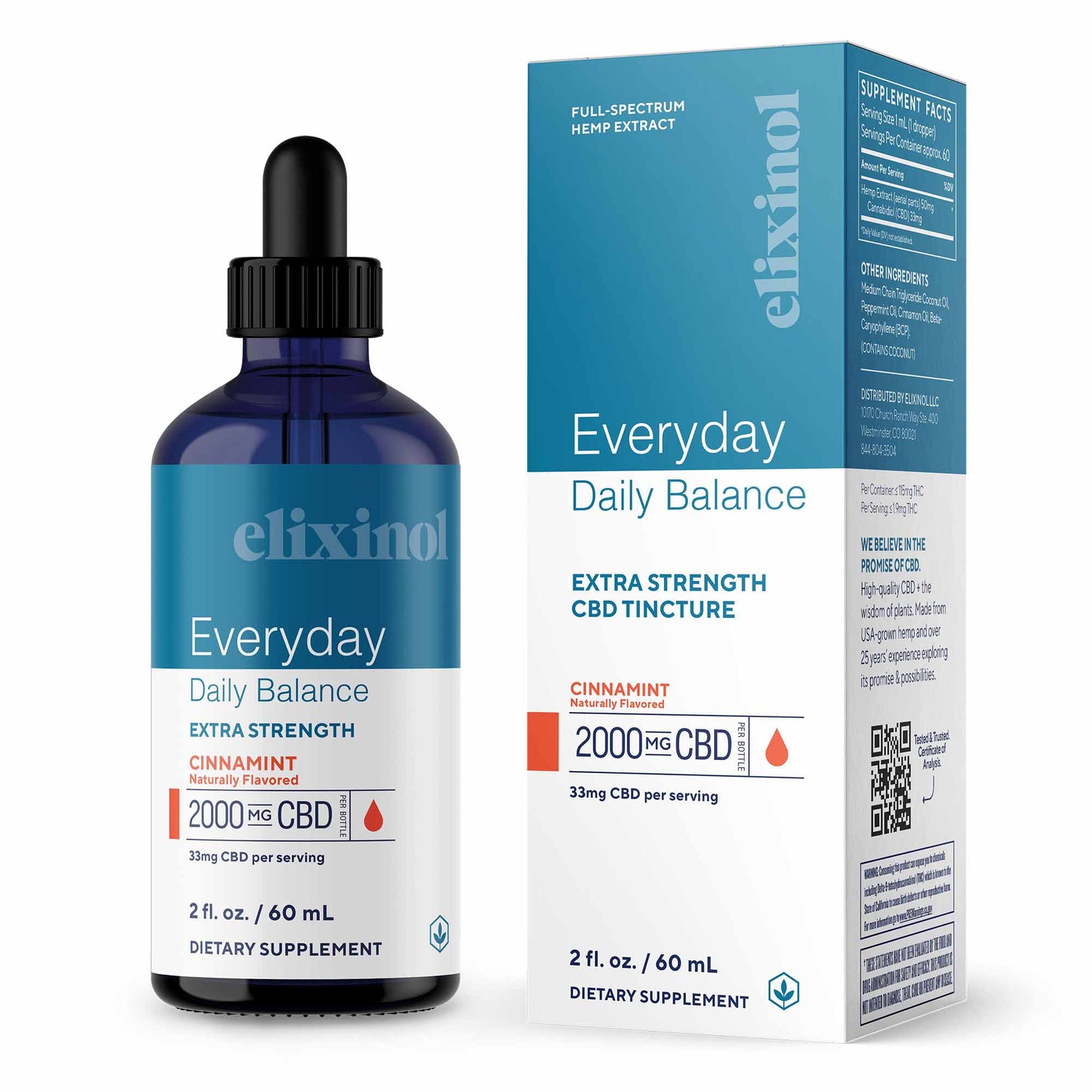 Everyday Daily Balance Extra Strength Tincture Tincture Elixinol